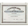 Stock "Certificate of Award" Natural Parchment Certificate